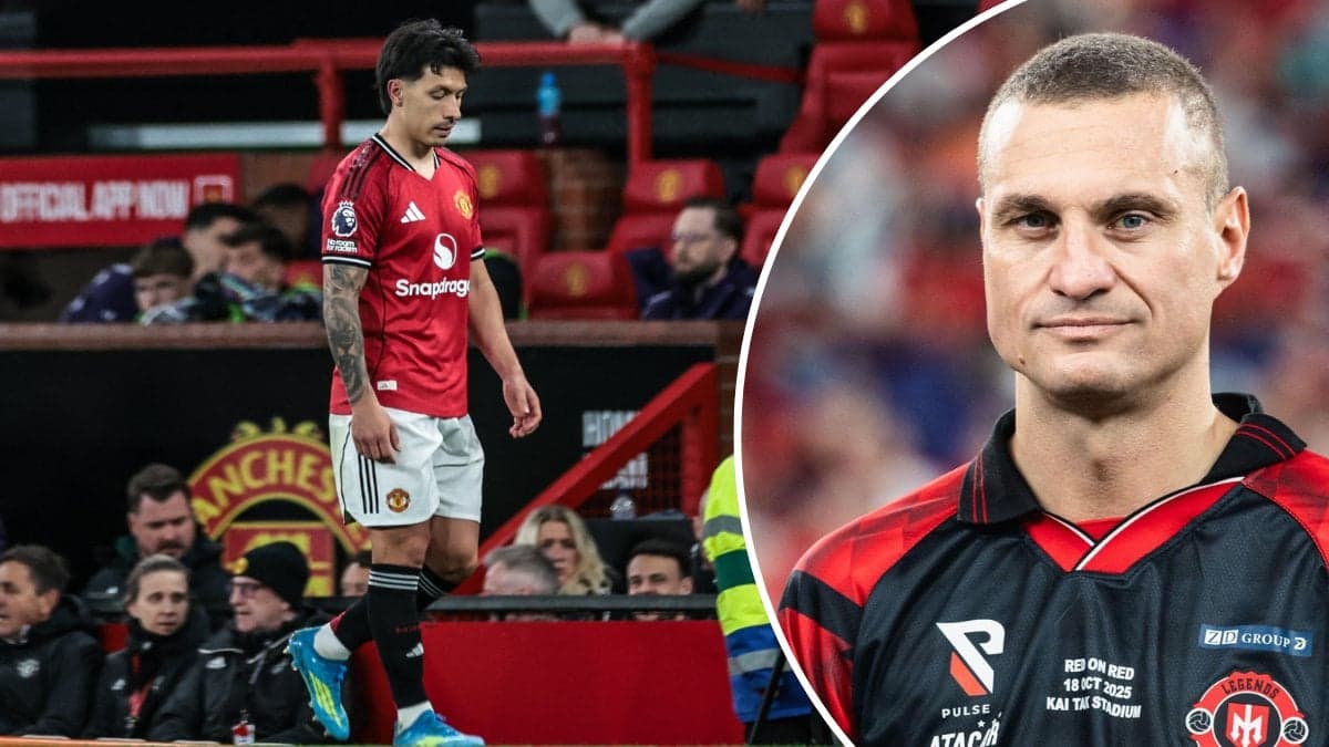 Lisandro Martinez och Nemanja Vidic.