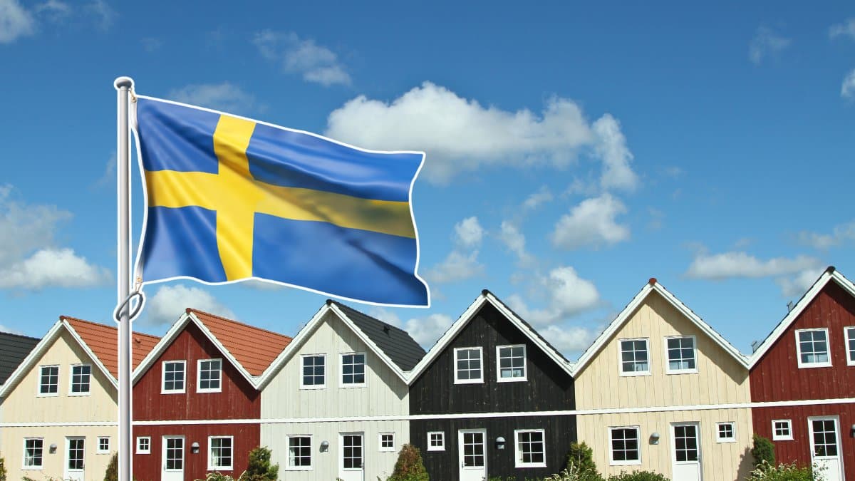 Flaga, Sverige, hus