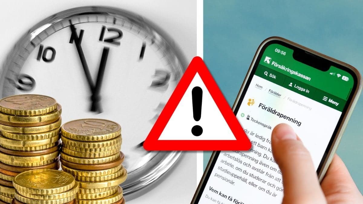 Klocka och försäkringskassan appen.