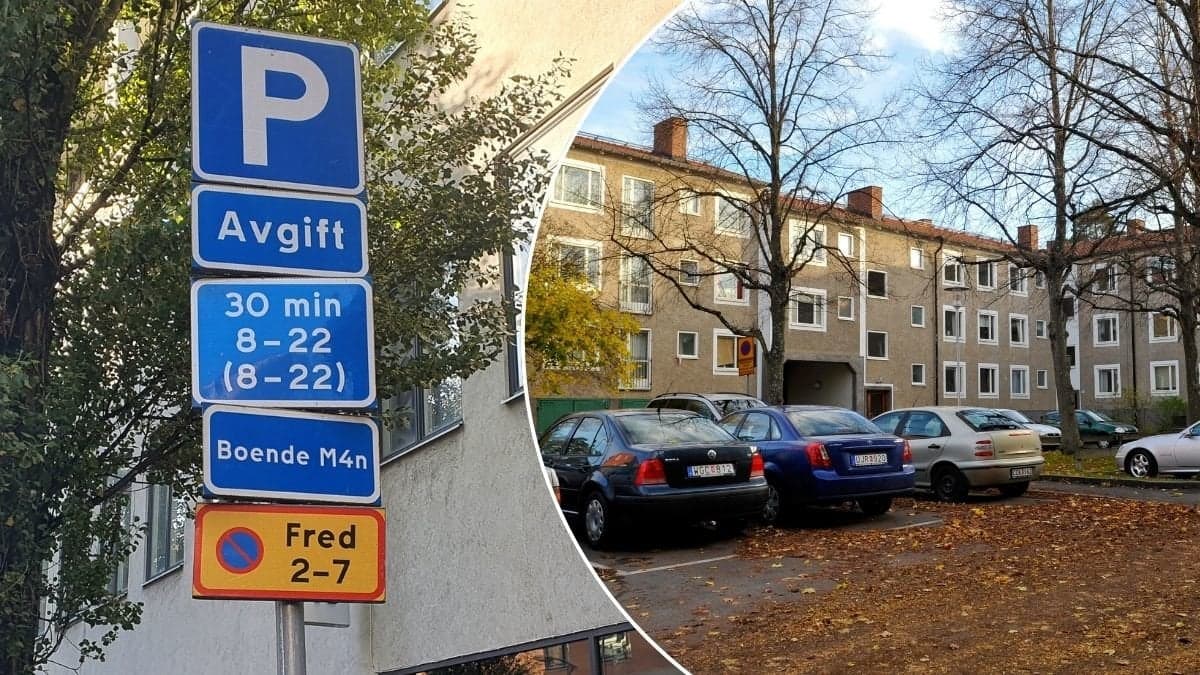 Parkeringsskylt och parkering