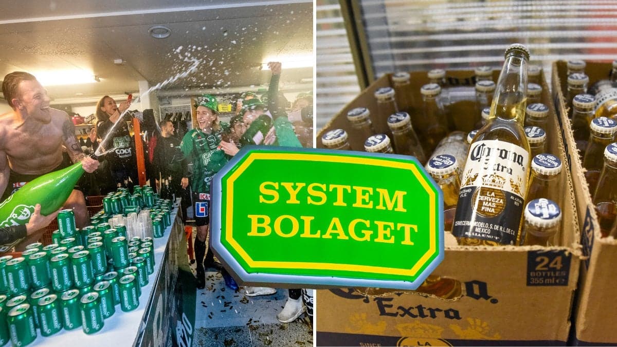 Bild på Systembolaget, corona och firande