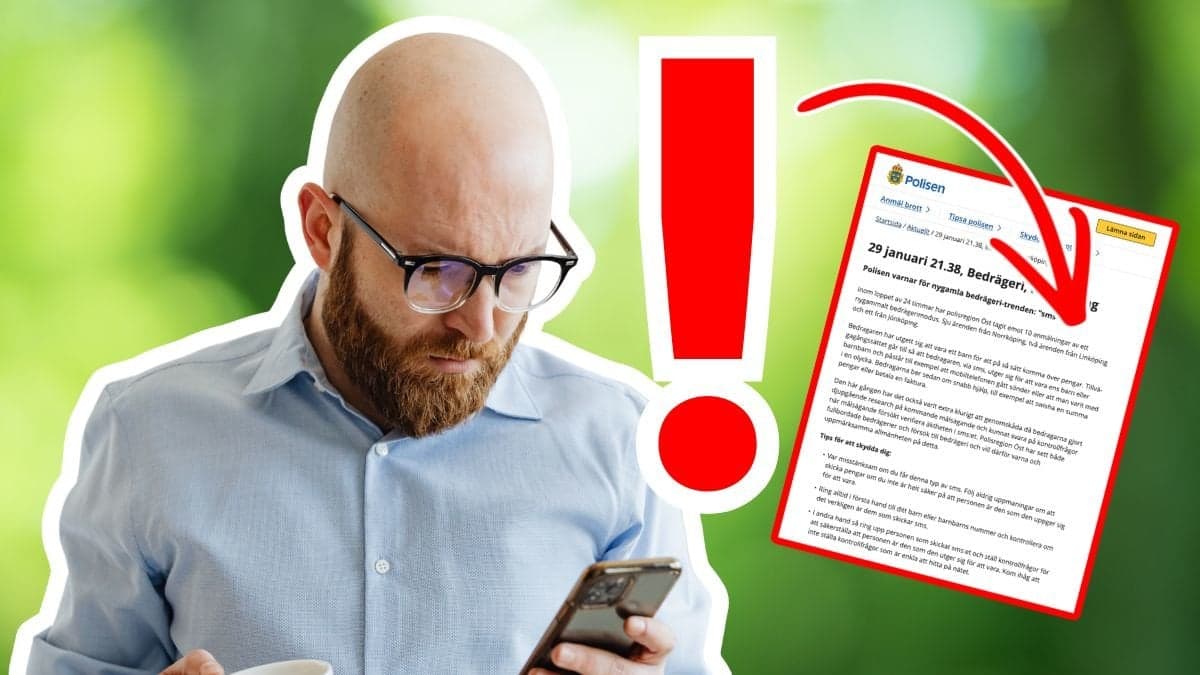 Man med mobiltelefon