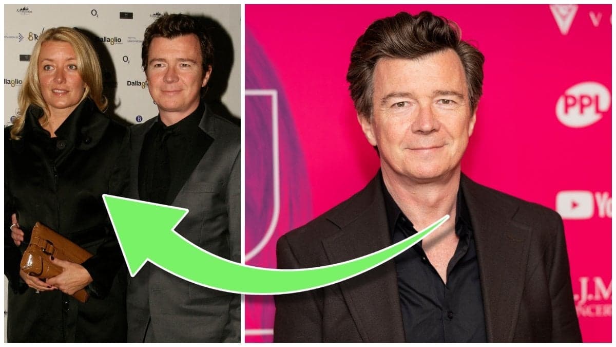 Lene Bausager och Rick Astley år 2009 samt Rick Astley