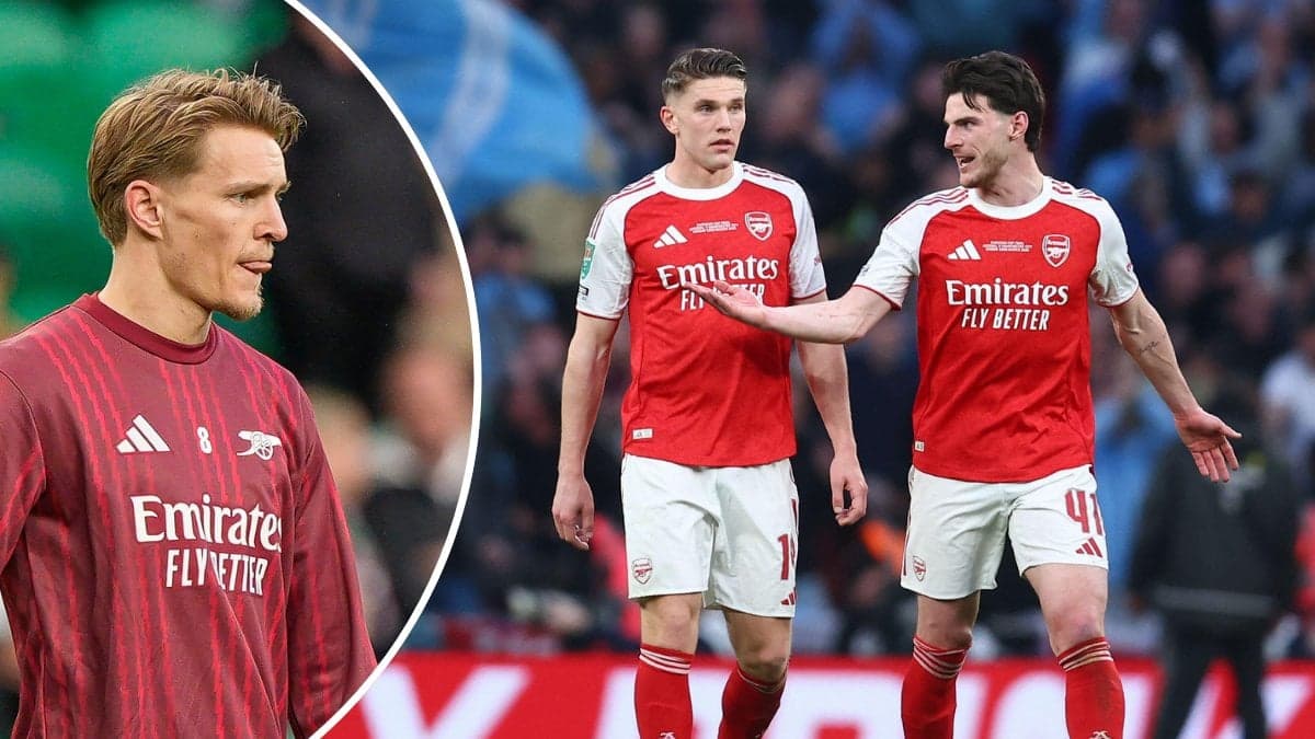 Martin Ödegaard, Viktor Gyökeres och Declan Rice