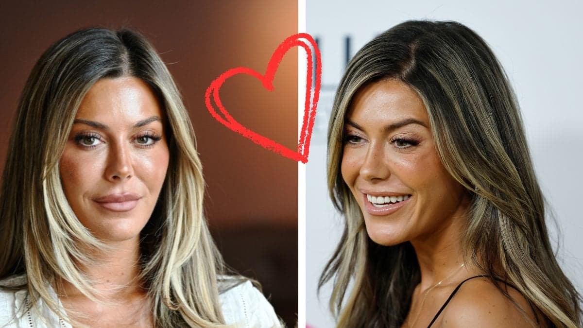 Bianca ingrosso häger och vänster. Ett rött hjärta i mitten.