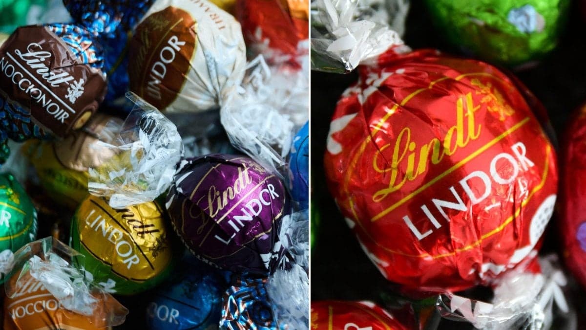 Bilder på Lindor chokladpraliner från Lindt.