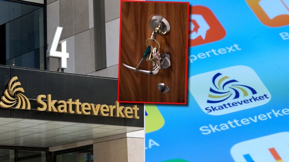 Skatteverket, app och dörr.