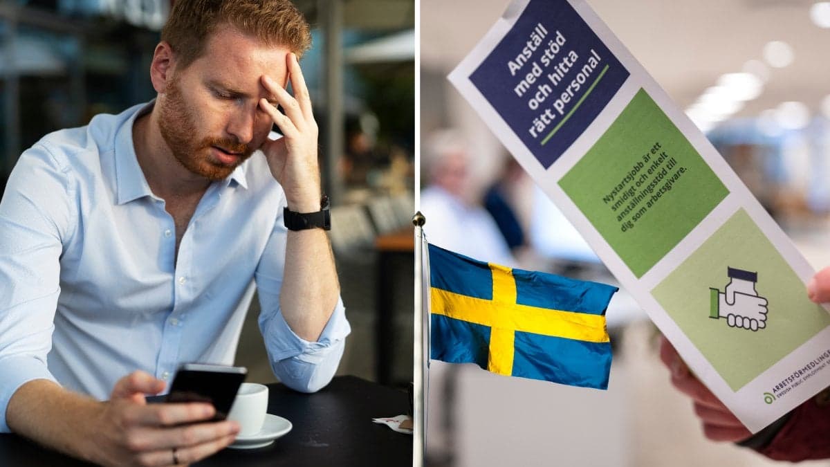 Man, flaga, arbetsförmedlingen