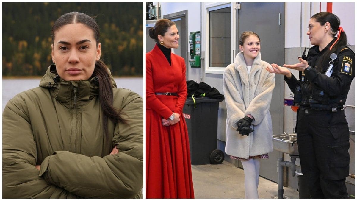 Olivia Karlsson i Elitstyrkans hemligheter VIP och Olivia Karlsson med kronprinssesan Victoria och prinsessan Estelle