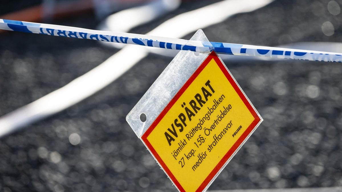 Skylt med texten Avspärrat.