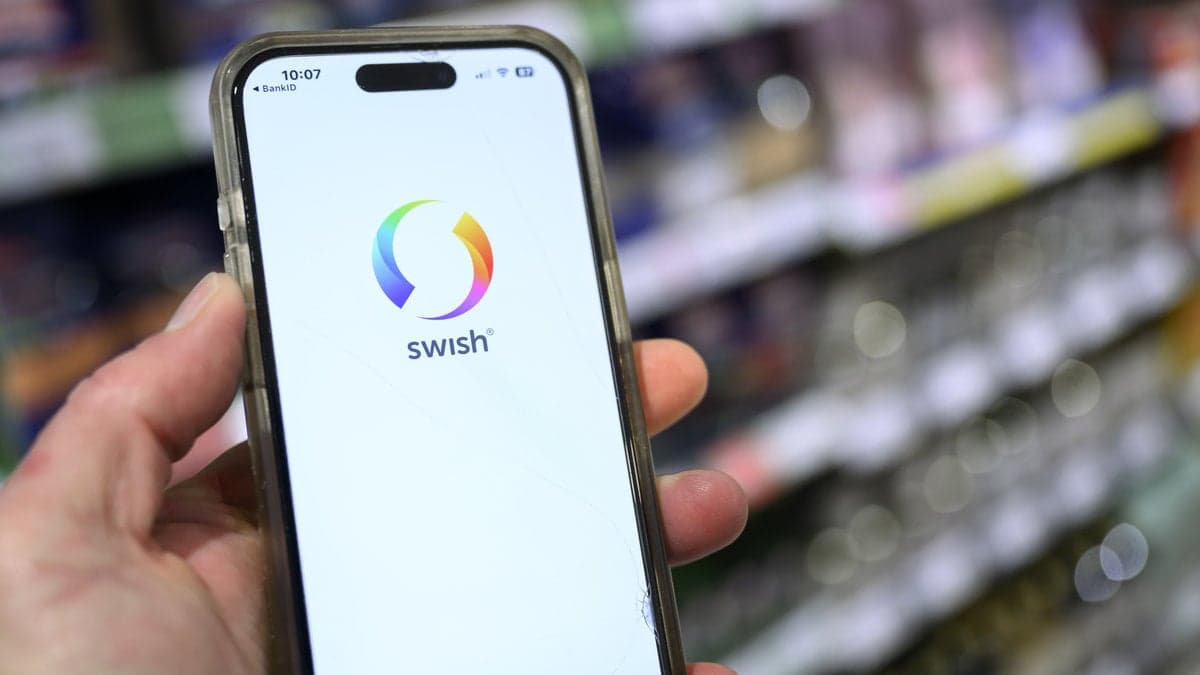 Swish-appen i en mobiltelefon