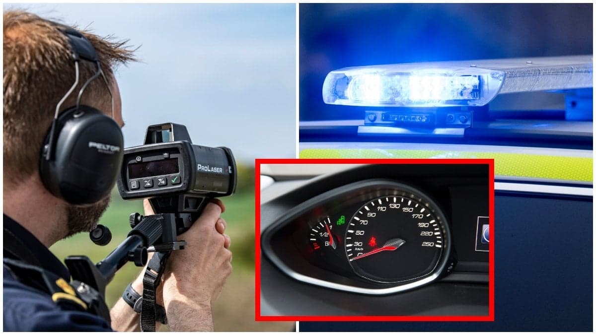 Polis, hastighetsmätare, hastighetskamera