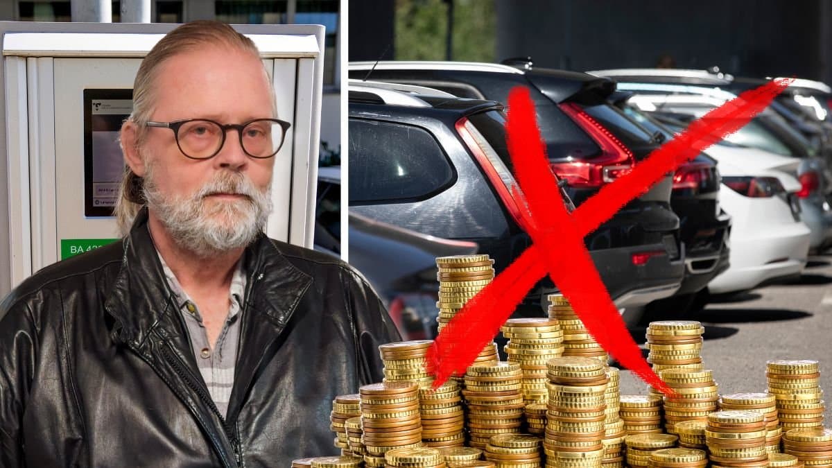 Privatperson och bilar som står parkerade.