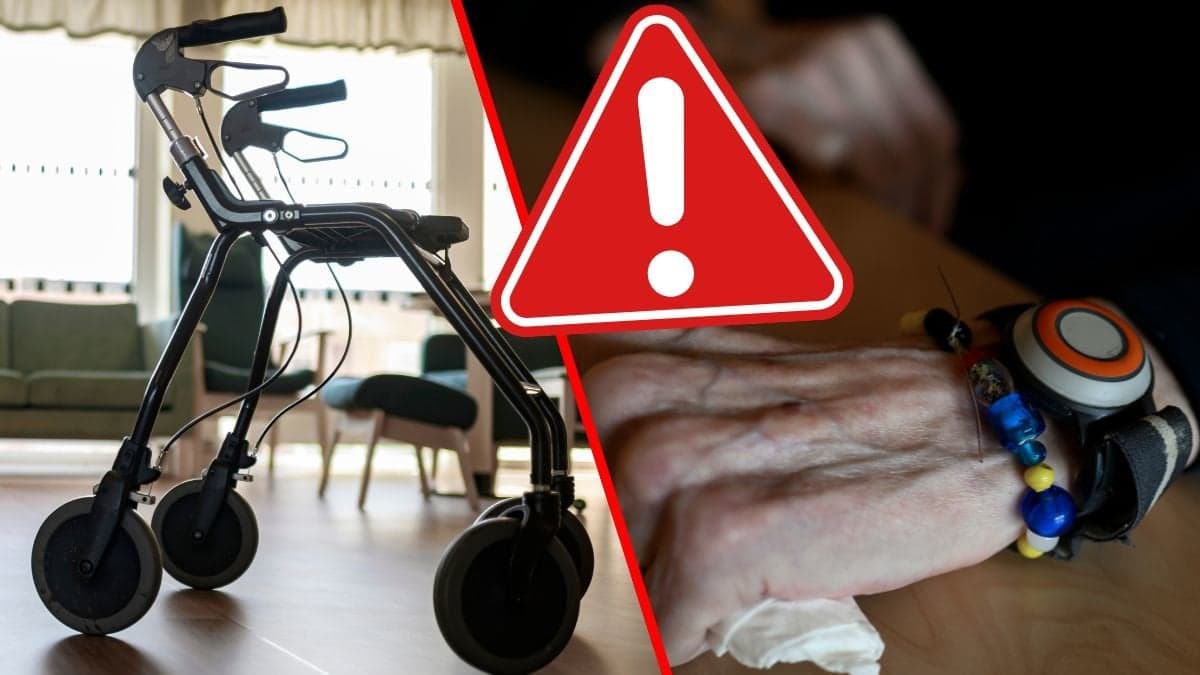 Rollator, hand med larm.