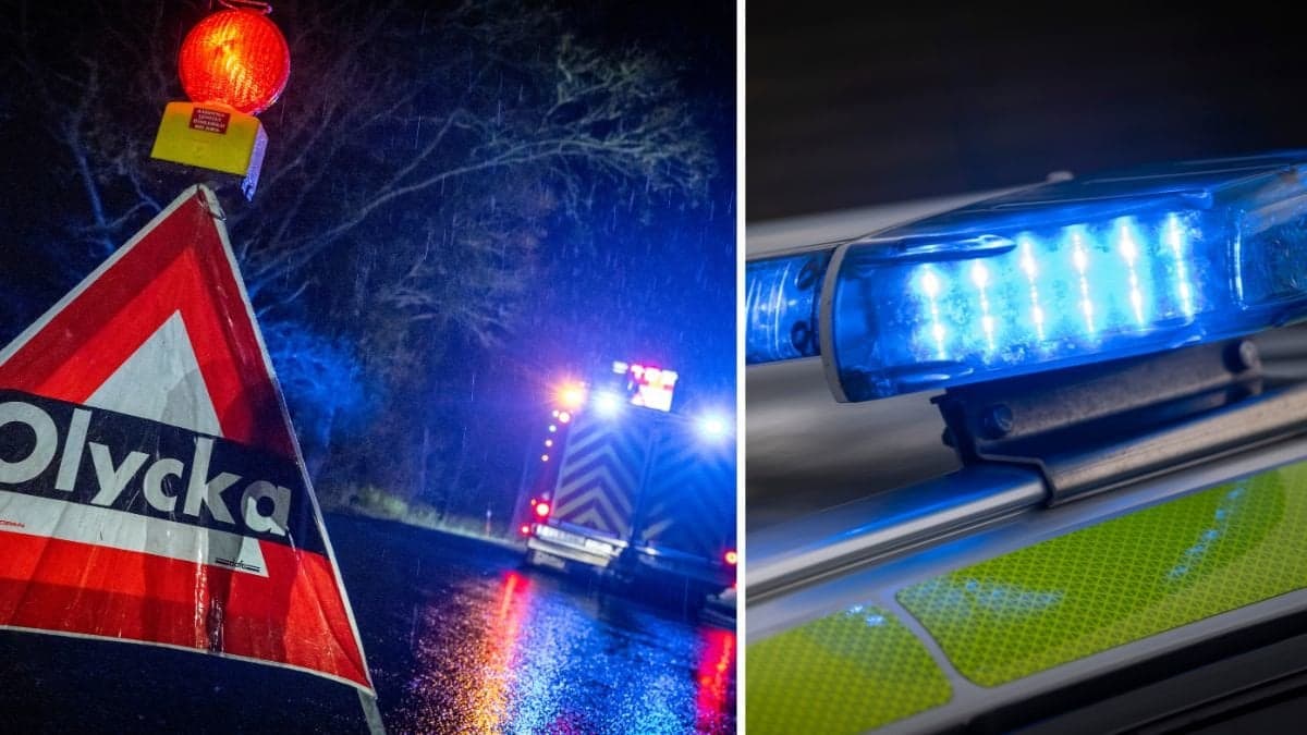 Olycksplats och polissiren.