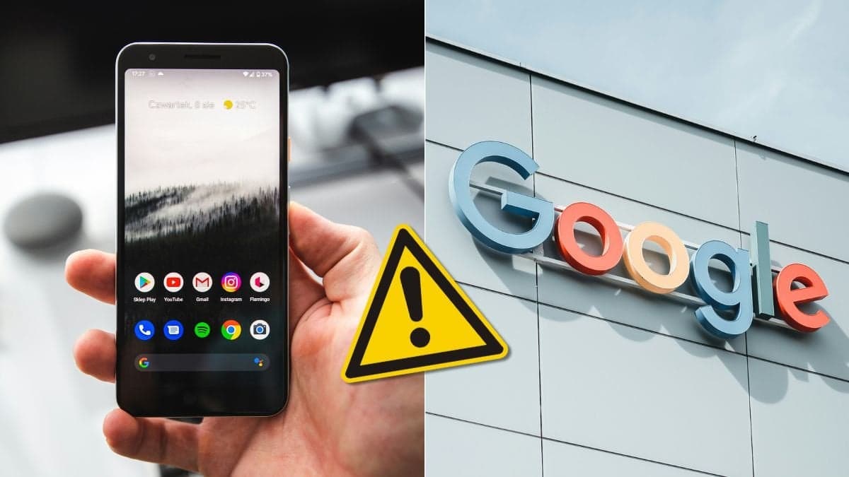 En Android-mobil och Googles logga.