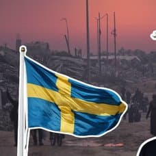 Trump, gaza svensk flagga