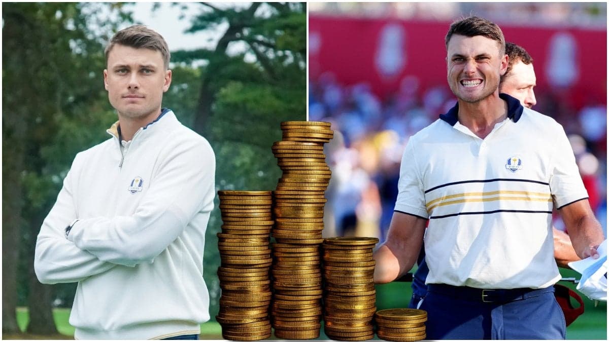 Ludvig Åberg i samband med Ryder Cup.