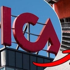 Bilder på Ica och tomma hyllplan.