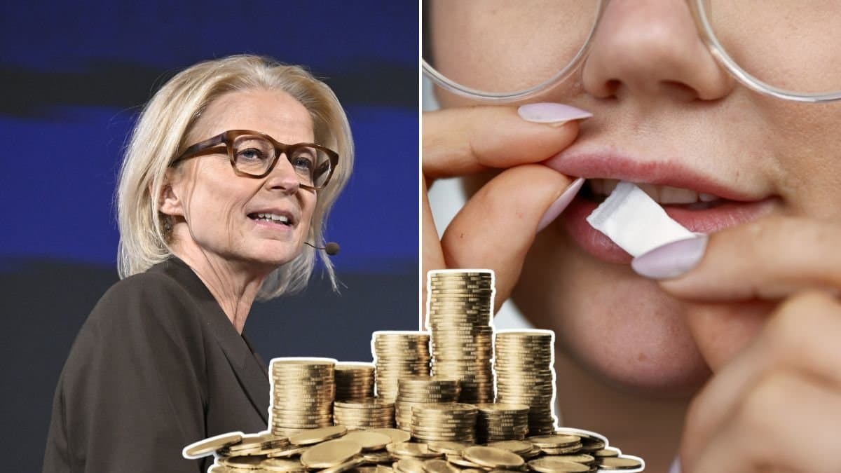 Finansminister Elisabeth Svantesson, snus och pengar.