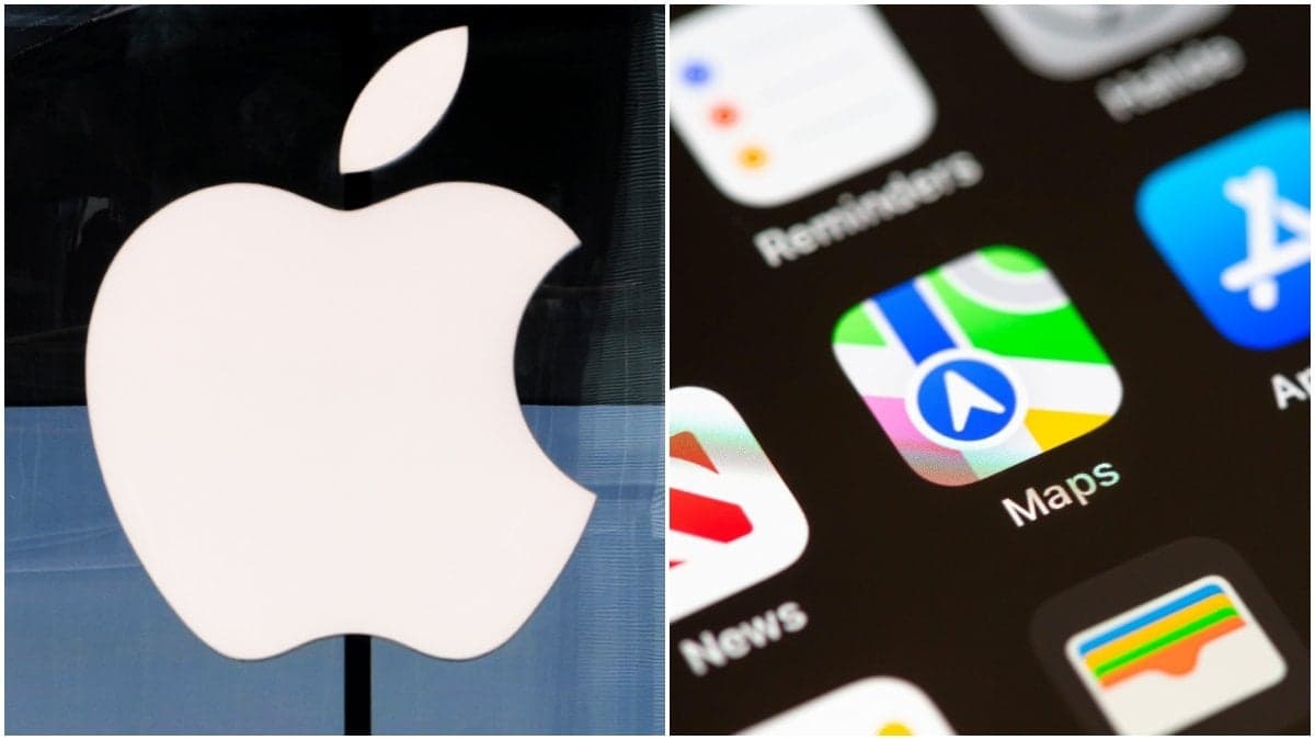 Apple logga och apple maps