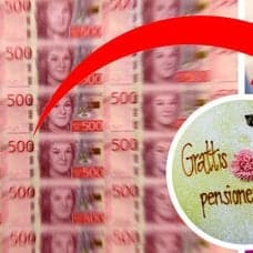 Sedlar, tårta och bubbel