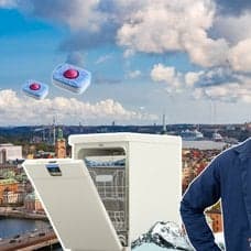 Sverige, flaga, diskmaskin