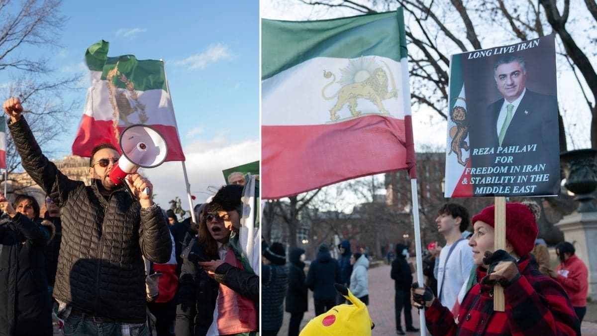 Demonstrationer för Iran.