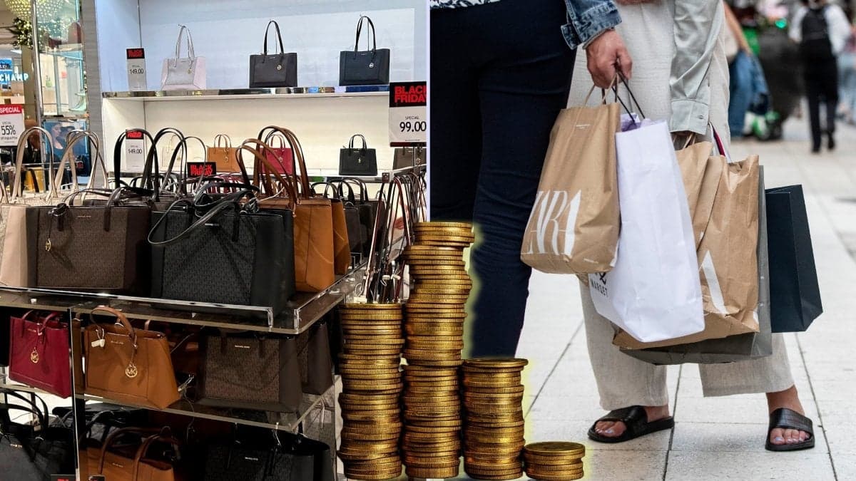 Väskbutik och påsar.