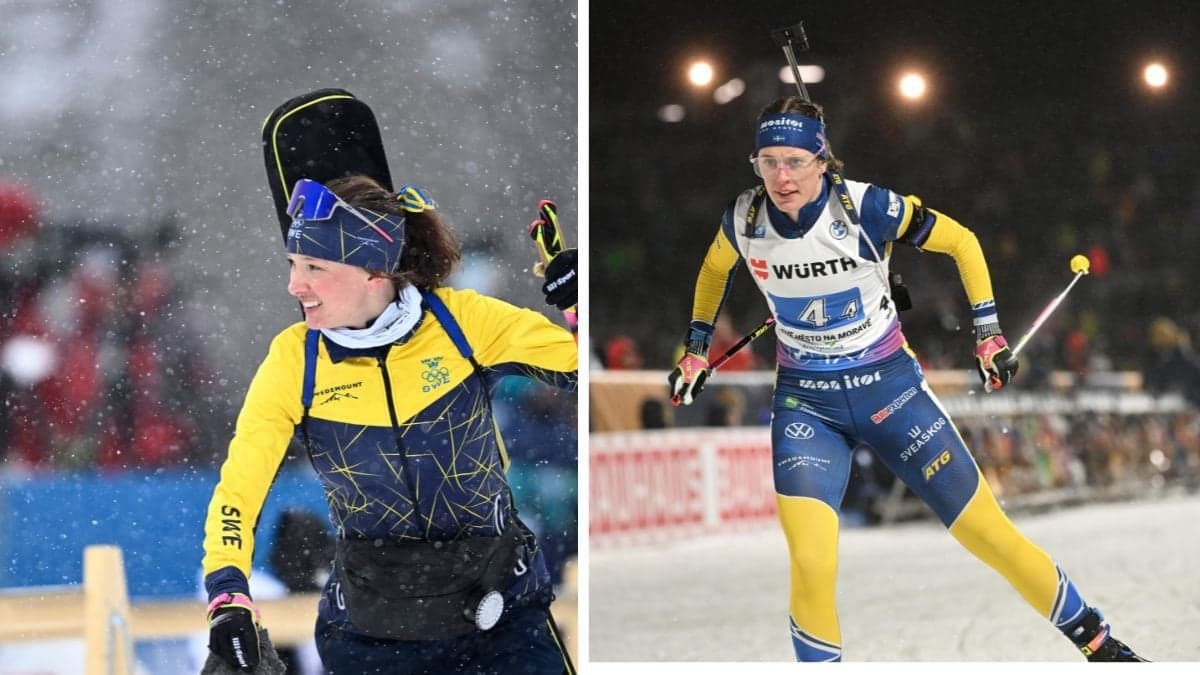 Linn Gestblom vänster. Elvira Öberg höger.