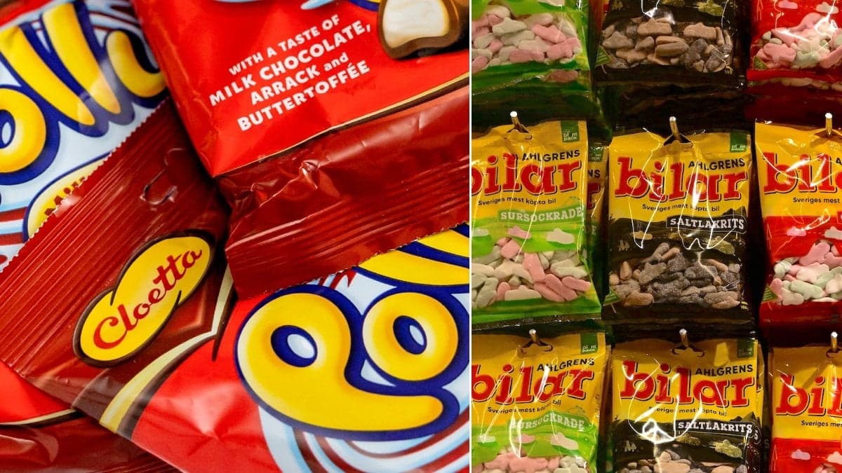 Bilder på godispåsar från Cloetta.