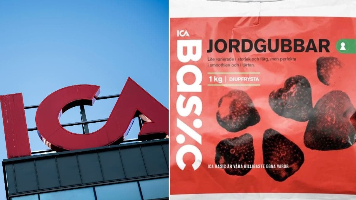 Ica och Ica Basic frysta jordgubbar.