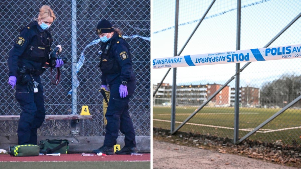 Poliser och avspärning