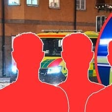 ambulans polis. arkivbild.