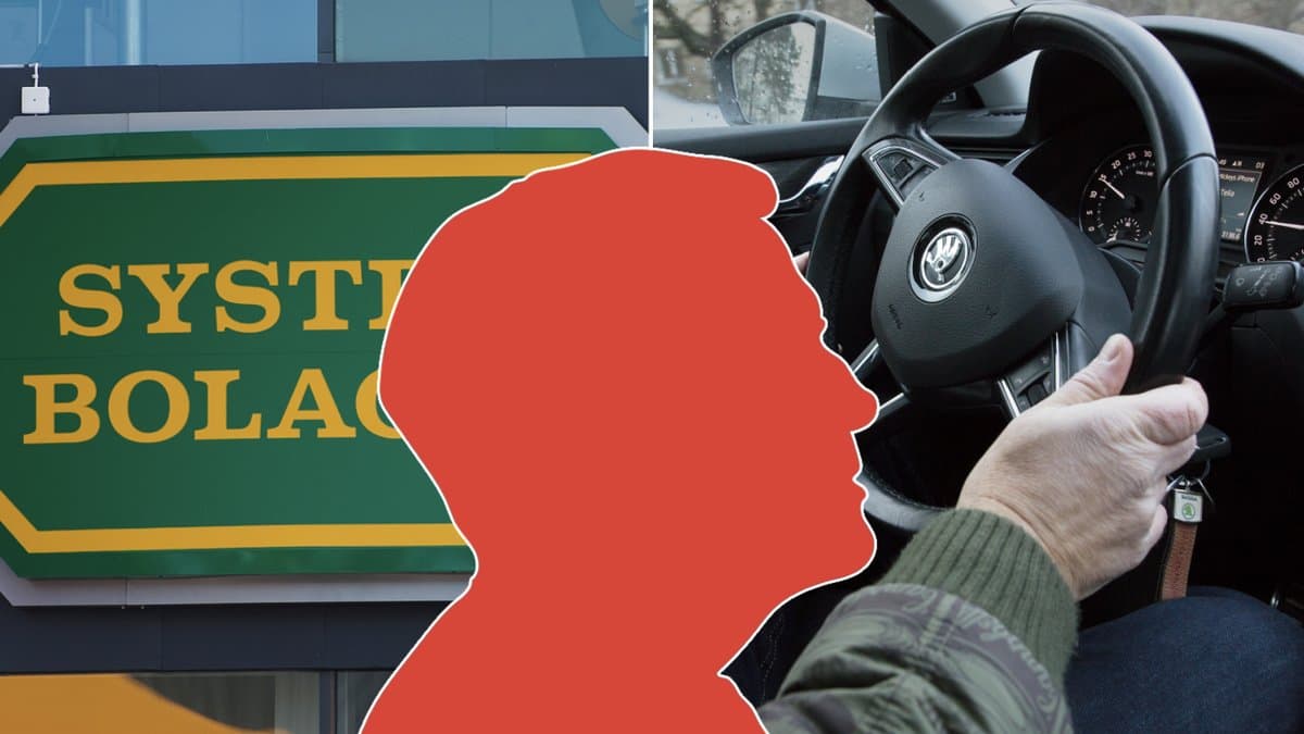 Mannen stoppades när han var på väg till Systembolaget. 