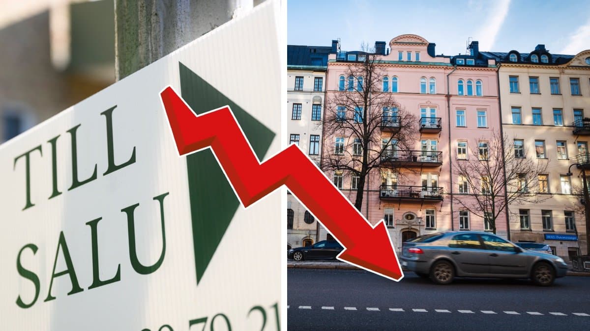 En till salu-skylt och ett lägenhetshus