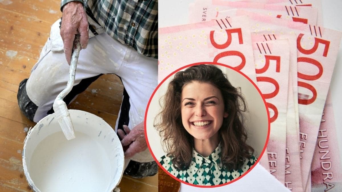 Målare, pengar och en glad tjej
