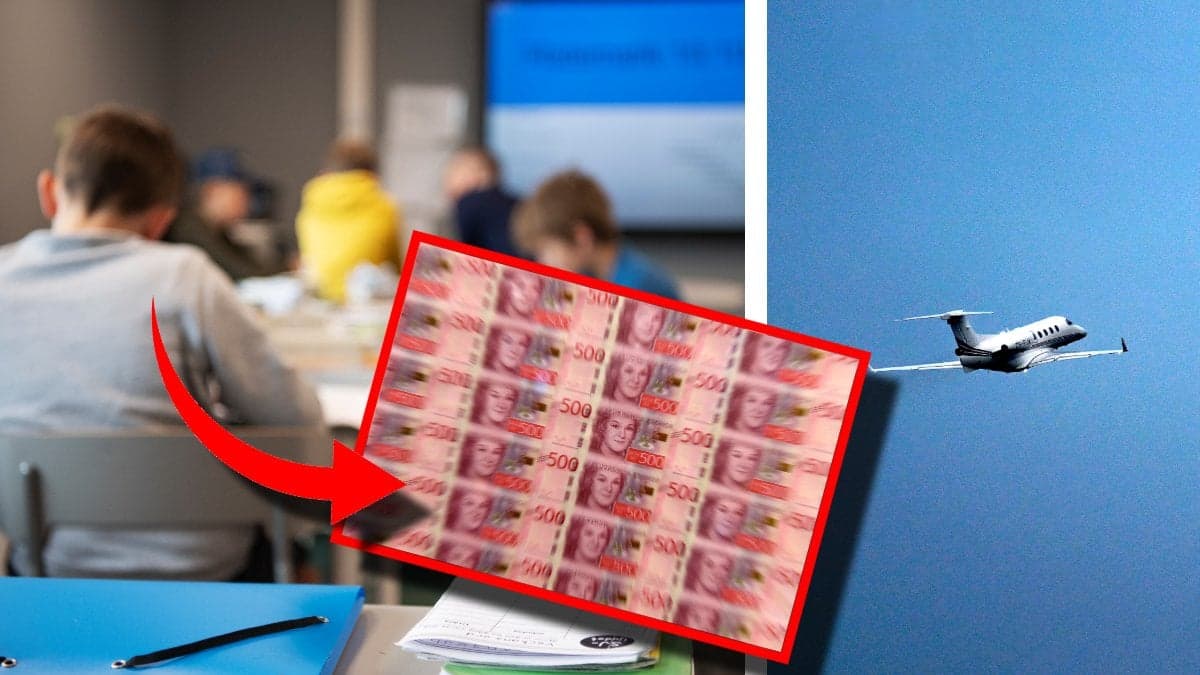 Klassrum och flygplan