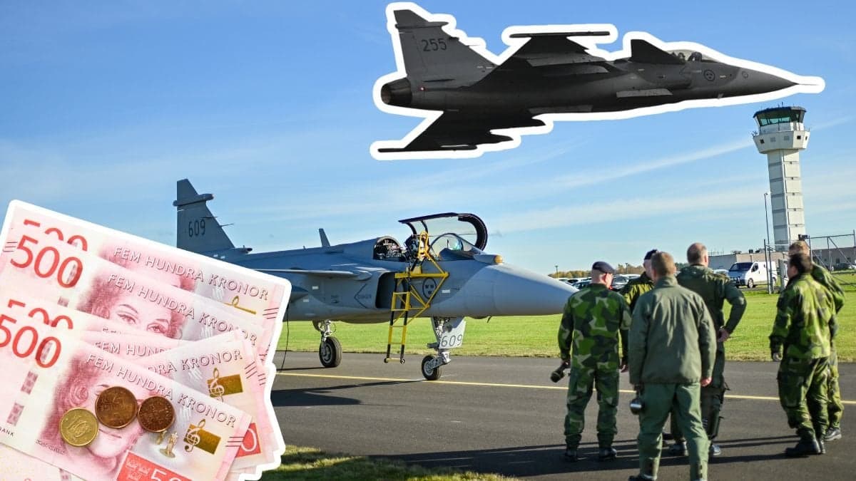 Pengar, Saab Gripen.