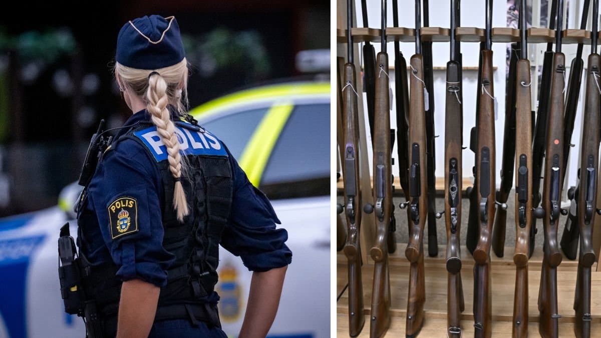 Polis och vapenskåp.