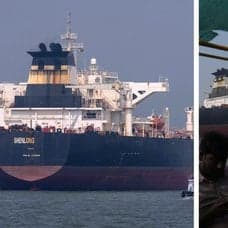 Fartyget Shenlong höger och vänster.