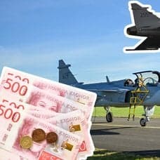 Pengar, Saab Gripen.