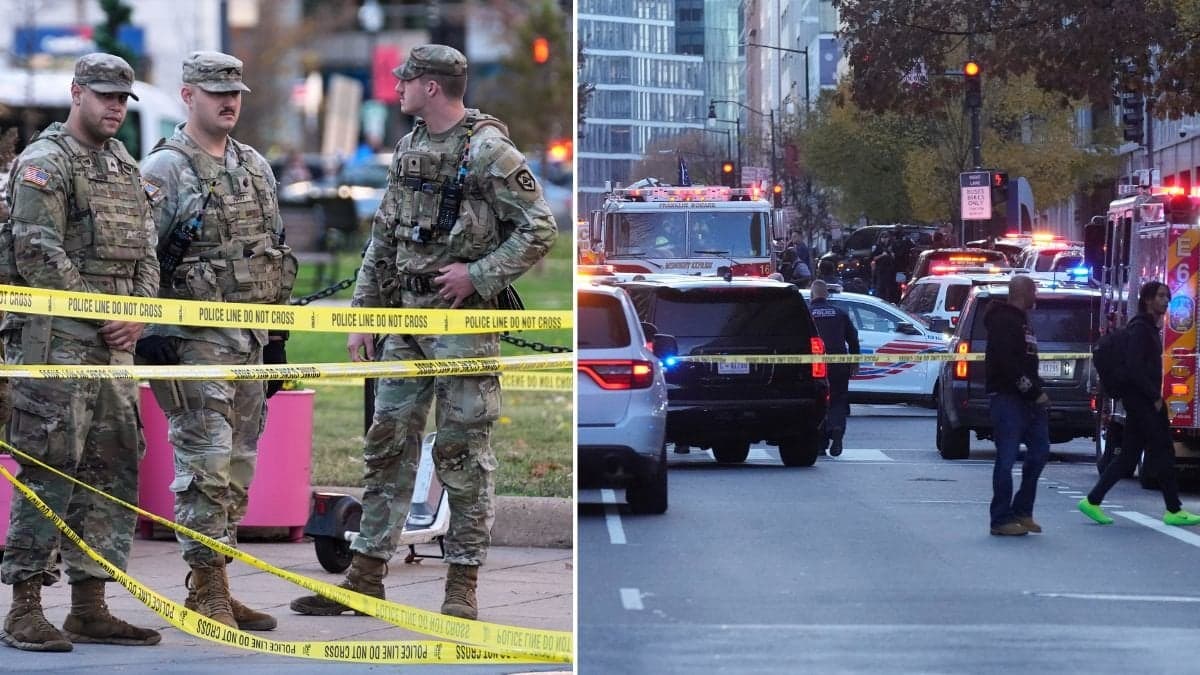 Soldater och polis i Washington