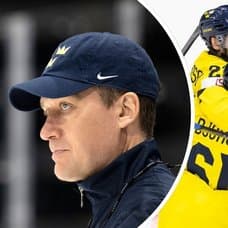 Sam Hallan och Tre Kronor-spelarna