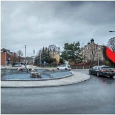 Genrebild av en cirkulationsplats 