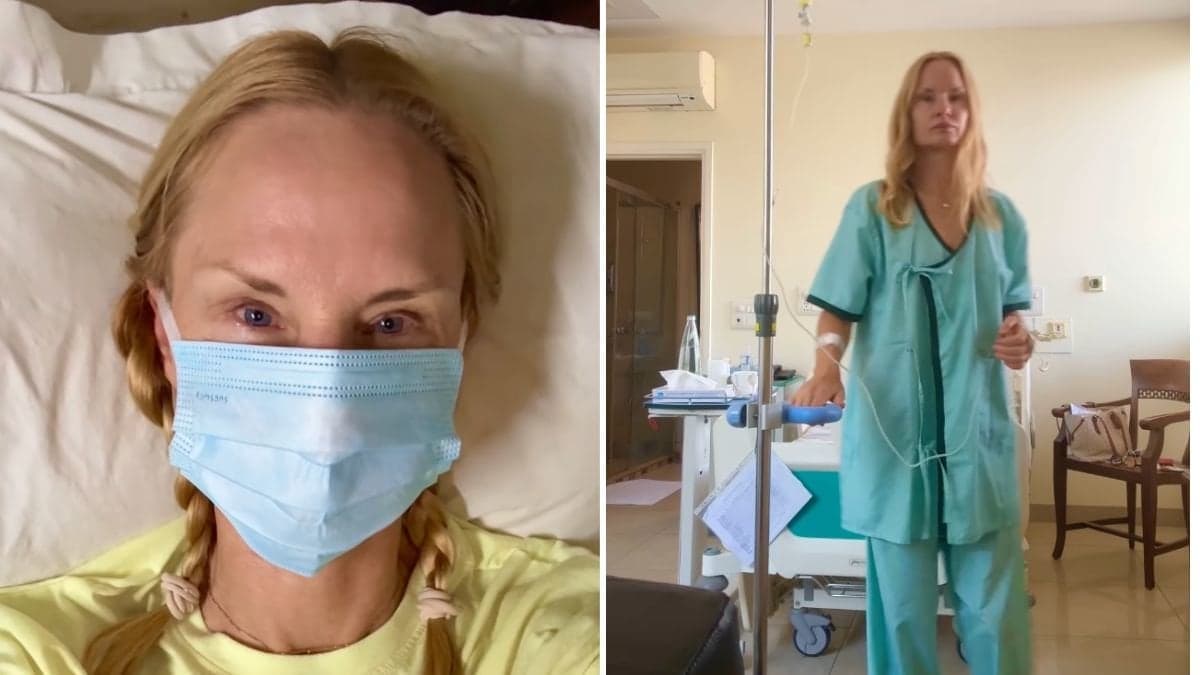 Malin Mendel vårdas på sjukhus i Indien.