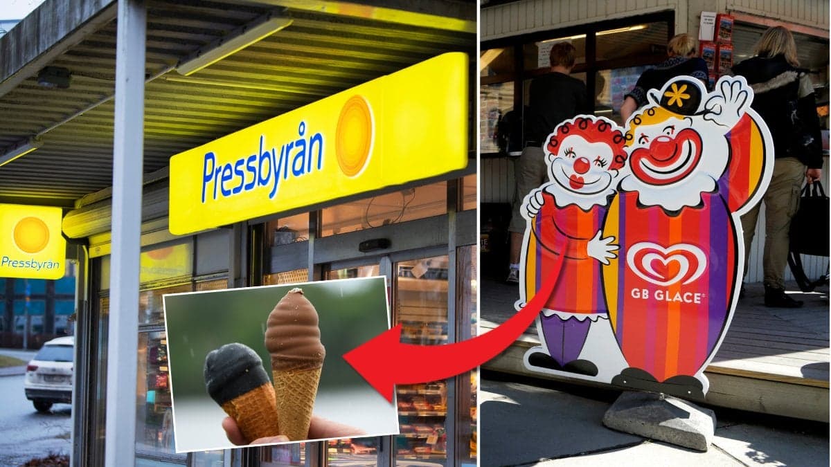Pressbyrån och gbglass-gubben.