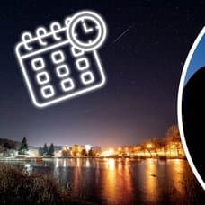 Geminiderna över Ungern och någon som tittar i en stjärnkikare