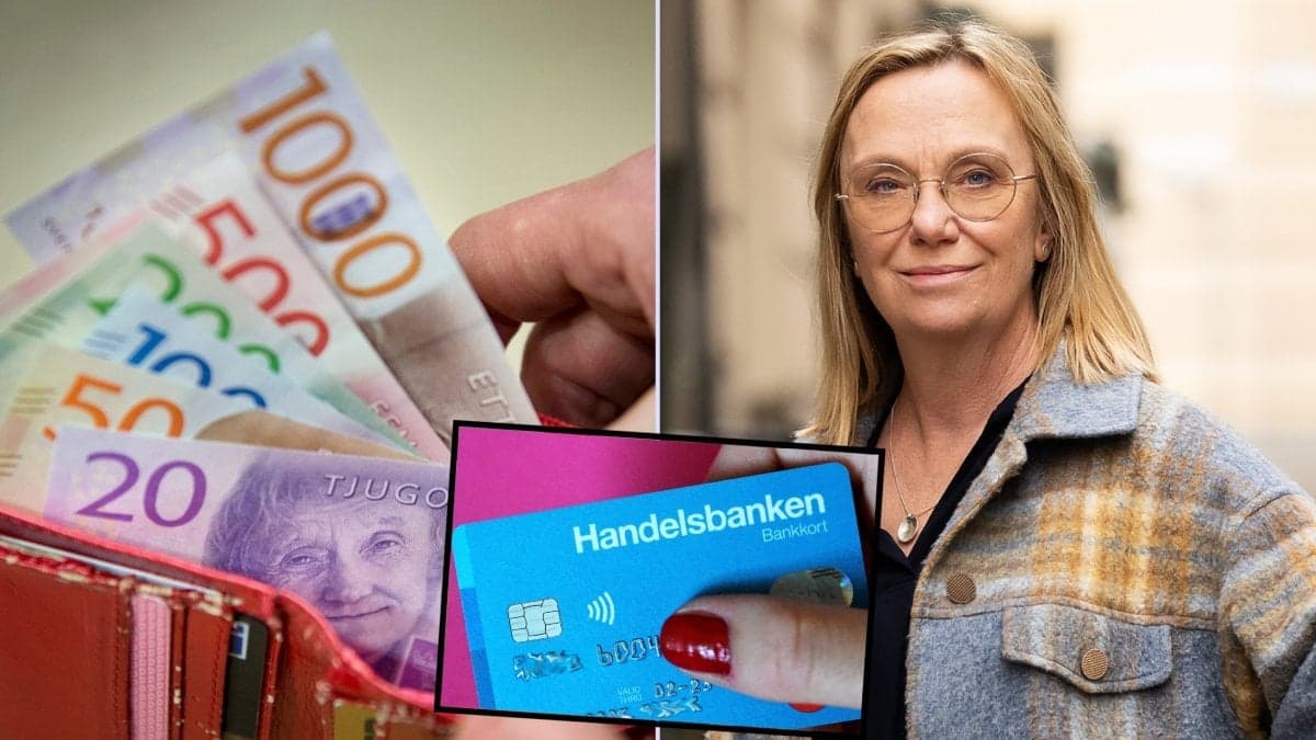 Pengar, Handelsbanken-kort och Christina Nyman (chefsekonom på Handelsbanken)