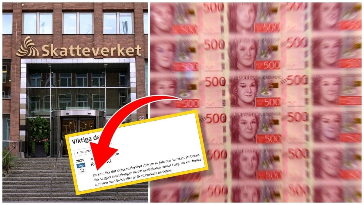 Entrén till Skatteverkets kontor och svenska femhundralappar
